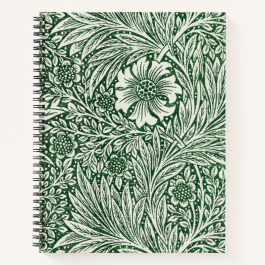 william morris goudsbloem groen bloem notitieboek (Voorkant)