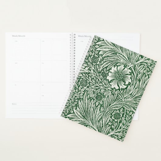 william morris goudsbloem groen bloem planner (Display)