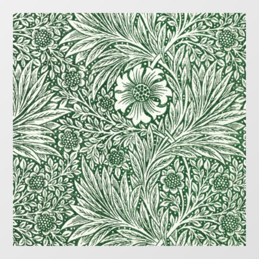 william morris goudsbloem groen bloem raamsticker (Vel)