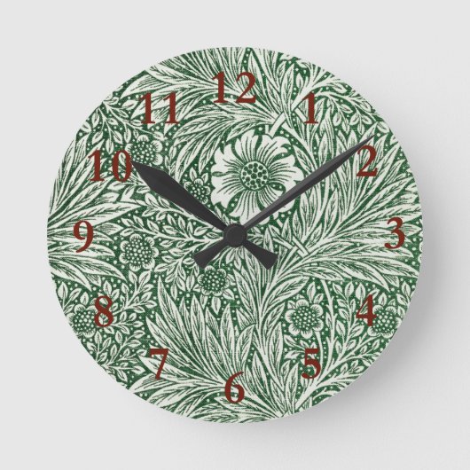 william morris goudsbloem groen bloem ronde klok (Voorkant)