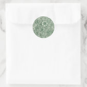 william morris goudsbloem groen bloem ronde sticker (Tas)
