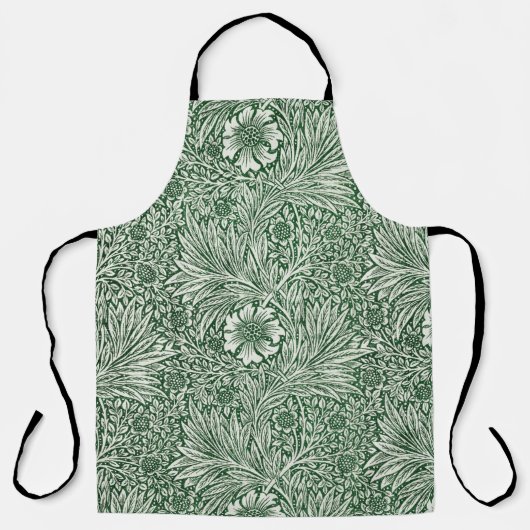 william morris goudsbloem groen bloem schort (Voorkant)