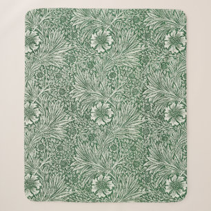 william morris goudsbloem groen bloem sherpa deken