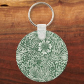 william morris goudsbloem groen bloem sleutelhanger (Voorkant)