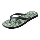 william morris goudsbloem groen bloem teenslippers (Schuin)