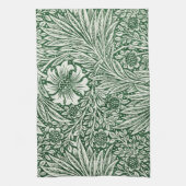 william morris goudsbloem groen bloem theedoek (Verticaal)