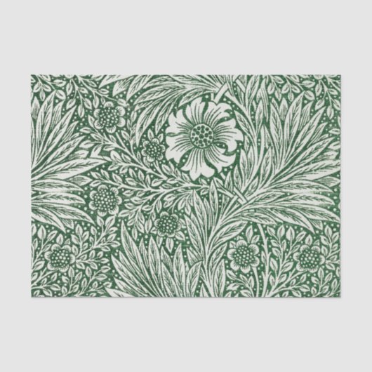 william morris goudsbloem groen bloem tissuepapier (Voorkant)