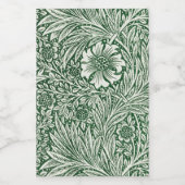 william morris goudsbloem groen bloem voedselcontainer etiket (Enkel label)