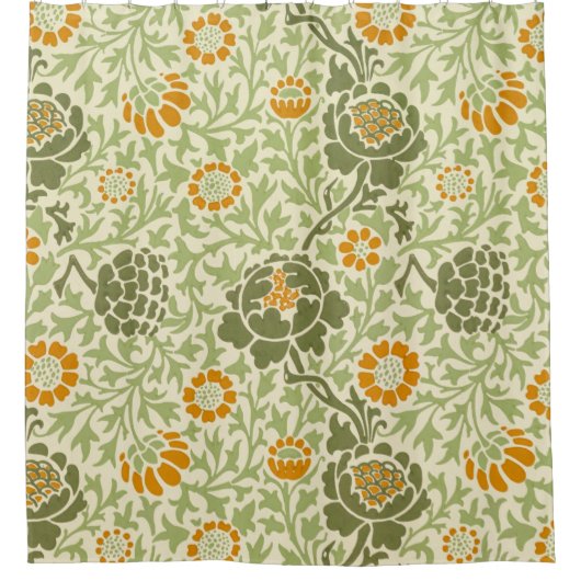 William Morris' Grafton (1883) beroemd patroon Douchegordijn (Voorkant)