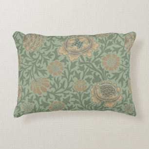 William Morris Grafton bloempatroon saliegroen  Accent Kussen