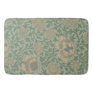 William Morris Grafton bloempatroon saliegroen  Badmat