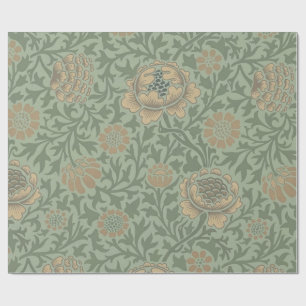 William Morris Grafton bloempatroon saliegroen Cadeaupapier