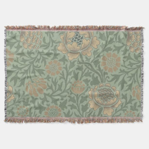 William Morris Grafton bloempatroon saliegroen  Deken
