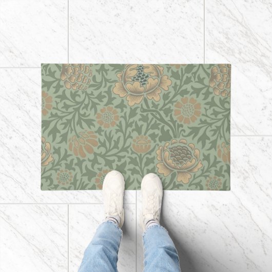 William Morris Grafton bloempatroon saliegroen Deurmat (Binnen)
