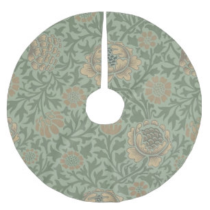 William Morris Grafton bloempatroon saliegroen Kerstboom Rok