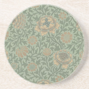 William Morris Grafton bloempatroon saliegroen Zandsteen Onderzetter