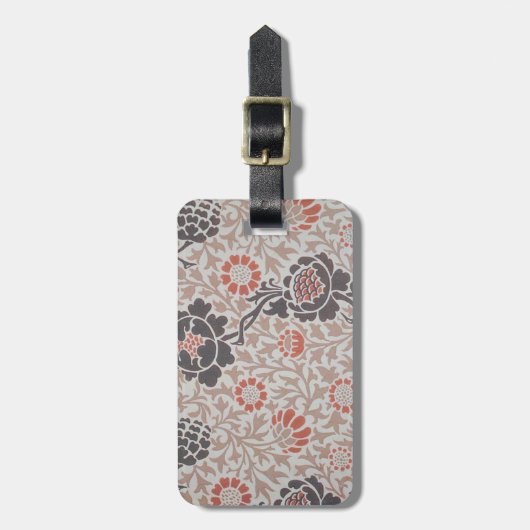 William Morris Grafton Botanic Art Design Bagagelabel (Voorkant verticaal)
