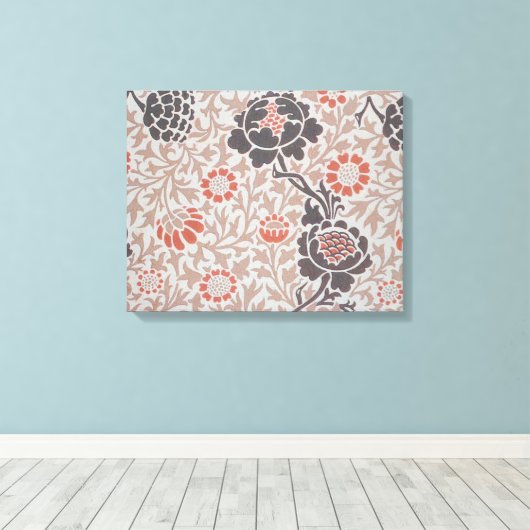 William Morris Grafton Botanic Art Design Canvas Afdruk (Insitu (Houten vloer))