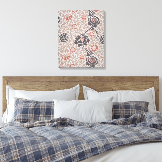 William Morris Grafton Botanic Art Design Canvas Afdruk (Insitu (Slaapkamer))