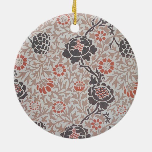 William Morris Grafton Botanic Art Design Keramisch Ornament (Achterkant)