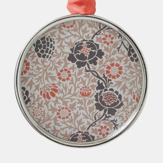 William Morris Grafton Botanic Art Design Metalen Ornament (Voorkant)