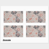 William Morris Grafton Botanic Art Design Rechthoekige Sticker (Vel)