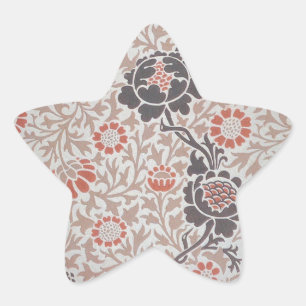 William Morris Grafton Botanic Art Design Ster Sticker