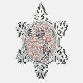 William Morris Grafton Botanic Art Design Tin Sneeuwvlok Ornament (Rechts)