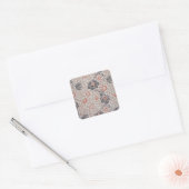 William Morris Grafton Botanic Art Design Vierkante Sticker (Envelop)