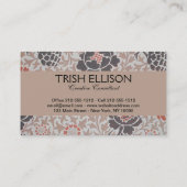 William Morris Grafton Botanic Art Design Visitekaartje (Achterkant)