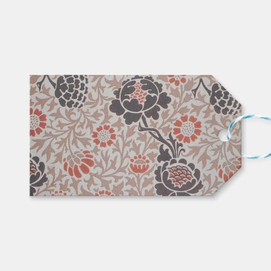 William Morris Grafton Botanische Kunst Design Cadeaulabel (Voorkant (Horizontaal))