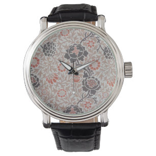 William Morris Grafton Botanische Kunst Design Horloge