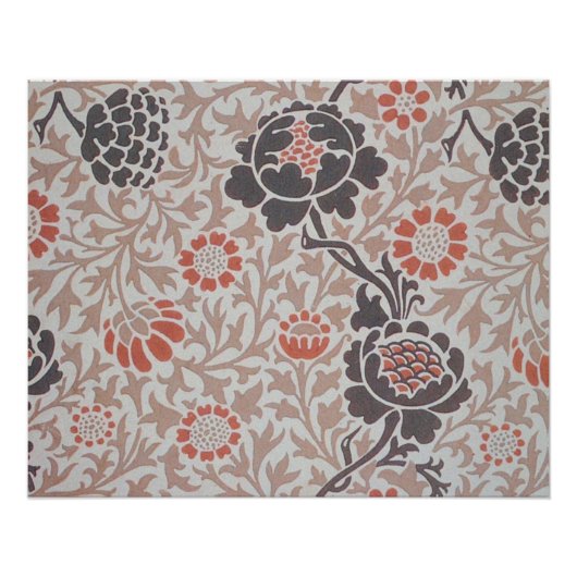 William Morris Grafton Botanische Kunst Design Perfect Poster (Voorkant)