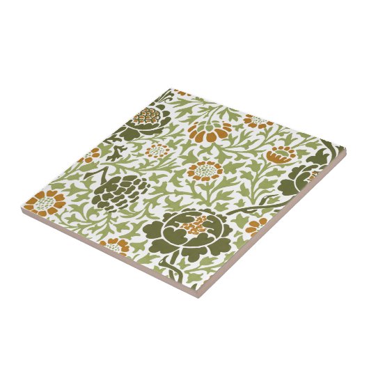 William Morris Grafton Floral Pattern Tegeltje (Zijkant)