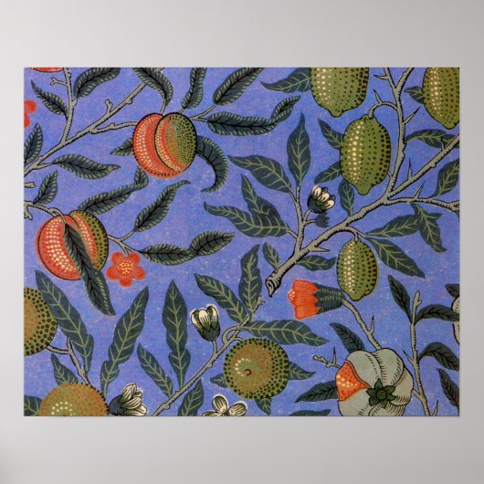 William Morris Granaatappel Behang Poster (Voorkant)
