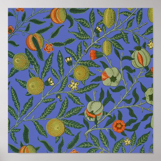 William Morris Granaatappel Behang Poster (Voorkant)