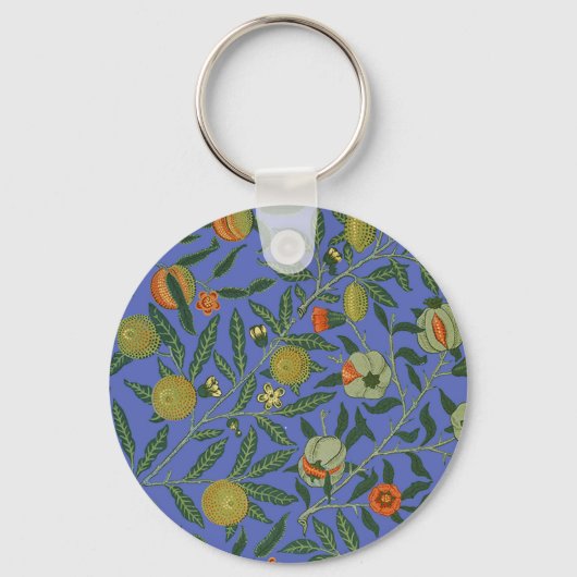 William Morris Granaatappel Behang Sleutelhanger (Voorkant)