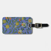 William Morris Granaatappel Blauw Kleurrijk Behang Bagagelabel (Voorkant horizontaal)