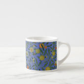 William Morris Granaatappel Blauw Kleurrijk Behang Espresso Kop (Rechts)