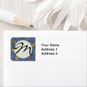 William Morris Granaatappel Blauw Kleurrijk Behang Etiket (Insitu)