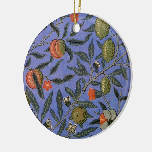 William Morris Granaatappel Blauw Kleurrijk Behang Keramisch Ornament (Links)