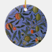 William Morris Granaatappel Blauw Kleurrijk Behang Keramisch Ornament (Achterkant)