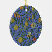 William Morris Granaatappel Blauw Kleurrijk Behang Keramisch Ornament (Rechts)