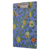 William Morris Granaatappel Blauw Kleurrijk Behang Klembord (Links)