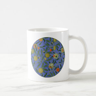William Morris Granaatappel Blauw Kleurrijk Behang Koffiemok