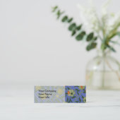 William Morris Granaatappel Blauw Kleurrijk Behang Mini Visitekaartje (Staand voorkant)