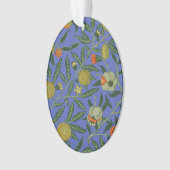 William Morris Granaatappel Blauw Kleurrijk Behang Ornament (voorkant)