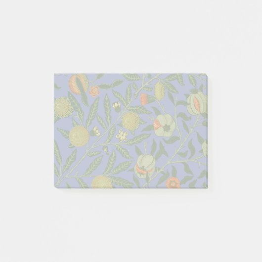 William Morris Granaatappel Blauw Kleurrijk Behang Post-it® Notes (Voorkant)