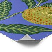 William Morris Granaatappel Blauw Kleurrijk Behang Poster (Hoek)