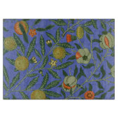 William Morris Granaatappel Blauw Kleurrijk Behang Snijplank (Voorkant)